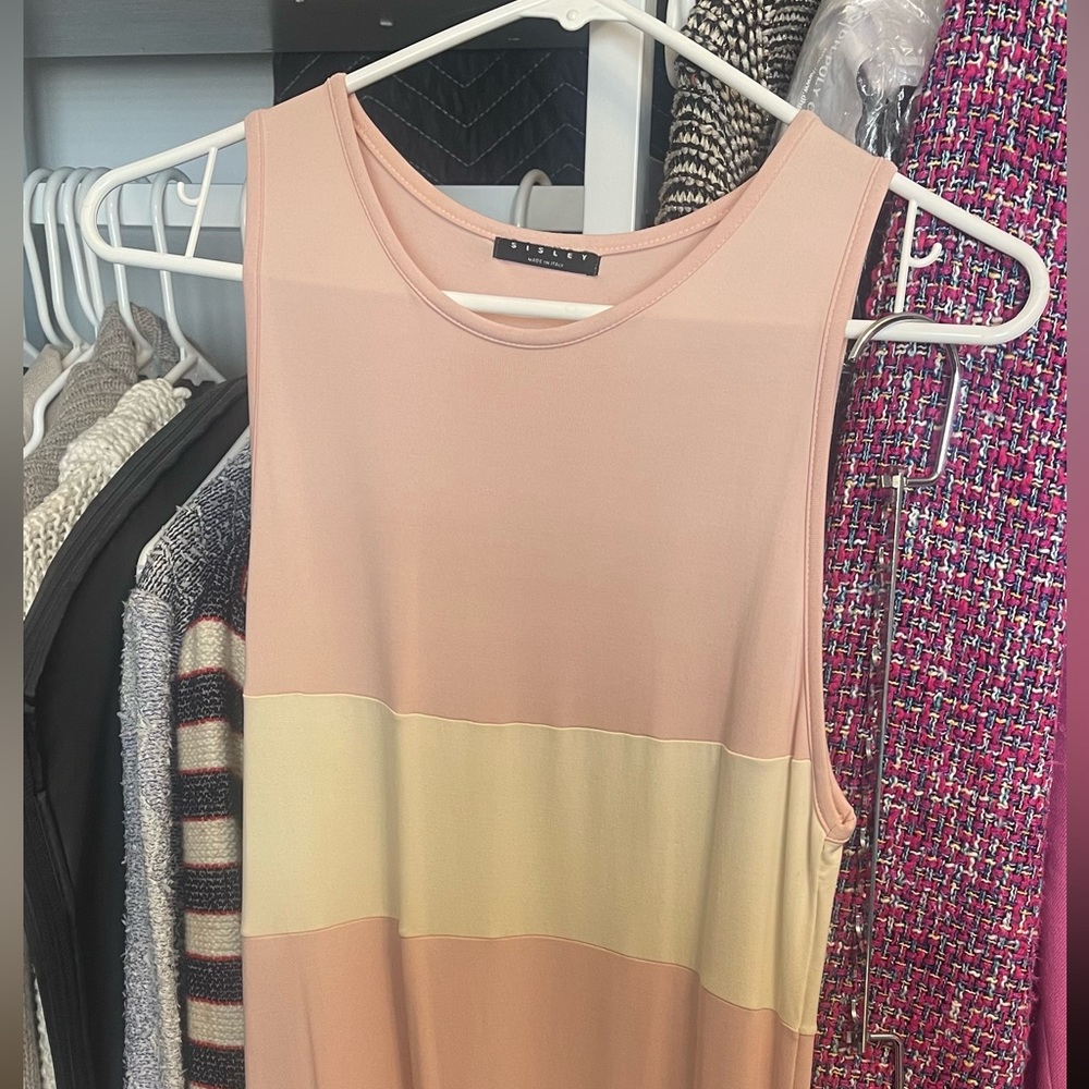 Sisley Dress Made In Italy Mauve Pink Size s/m